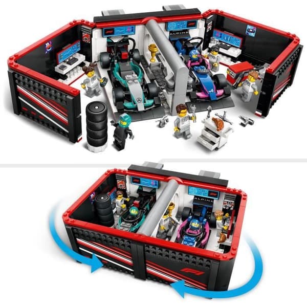 LEGO City 60444 F1 garage och Mercedes-AMG och alpina bilar Spel för pojkar från 7 år och uppåt