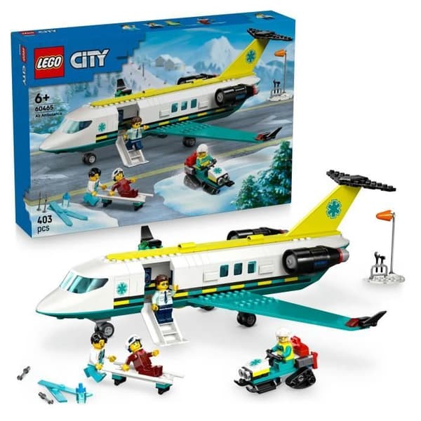 LEGO City 60465 Luftambulans - Byggset för pojkar från 6 år