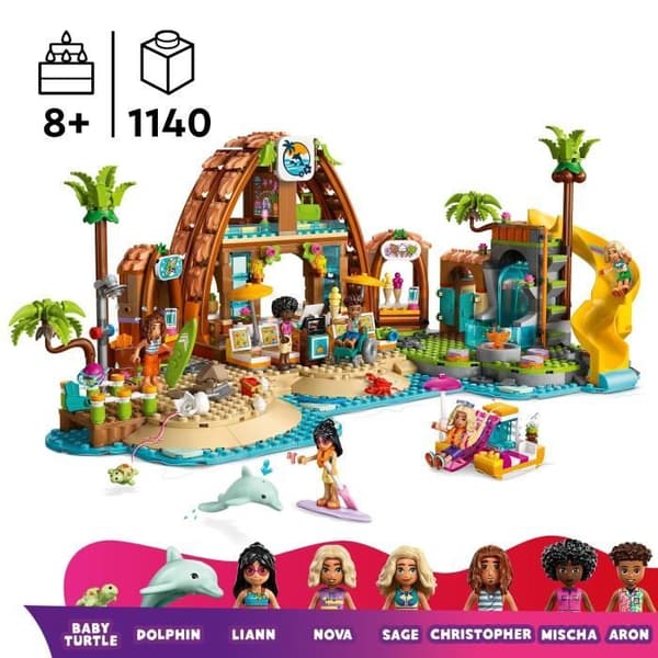 LEGO Friends 42673 Semester på Strandhotellet - Byggset för Flicka 8 År