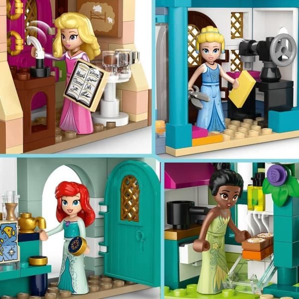 LEGO 43246 Disney Princess Markedseventyr Legetøj med 4 minidukker: Ariel, Askepot