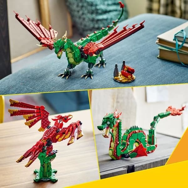 LEGO Creator 31161 3-i-1 Medeltida Drake - Byggset för Pojkar från 9 År