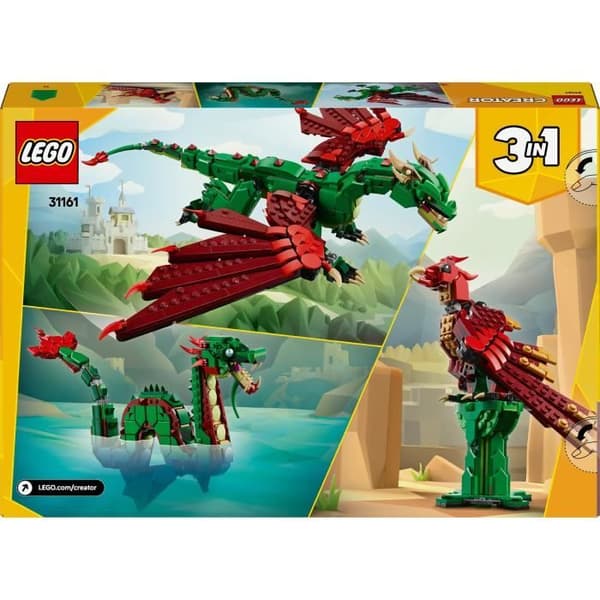 LEGO Creator 31161 3-i-1 Medeltida Drake - Byggset för Pojkar från 9 År