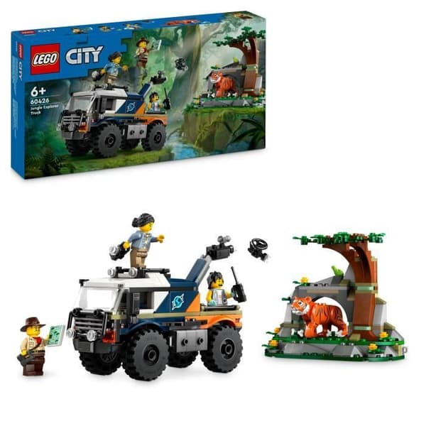 LEGO City 60426 Djungelutforskare Terränglastbil, Leksak för Barn 6 År