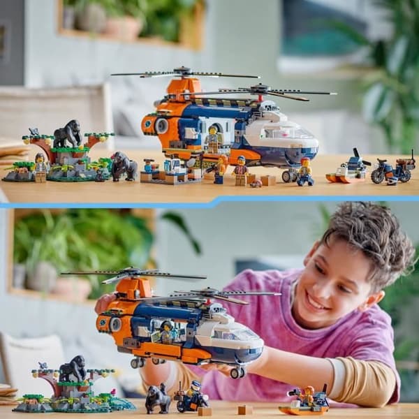 LEGO City 60437 Djungelutforskare Helikopterbasläger, Ålder 8+
