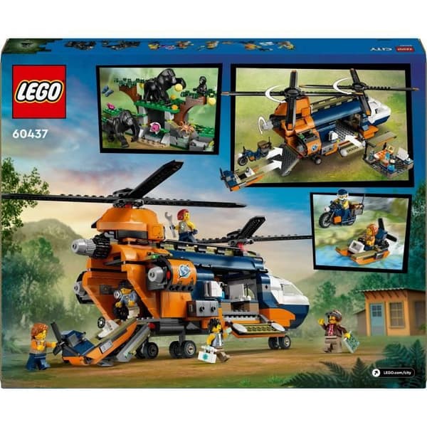 LEGO City 60437 Djungelutforskare Helikopterbasläger, Ålder 8+