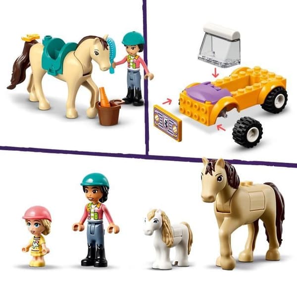 LEGO 42634 Friends Häst- och ponnyvagn med Liann, Zoya och 2 djurfigurer