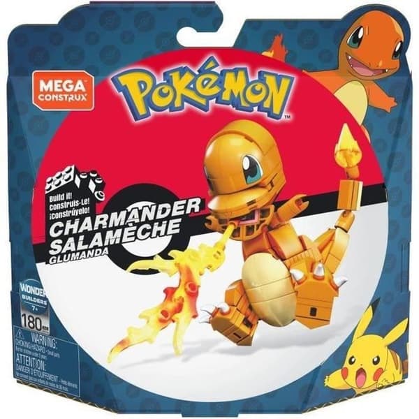 Mega Construx - Pokémon Charmander rakennettavaksi - Rakennuspalikat - Ikä 7+ GKY96