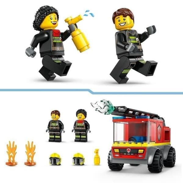 LEGO City 60463 Brandbil med stige - Byggesæt - Børn fra 4 år