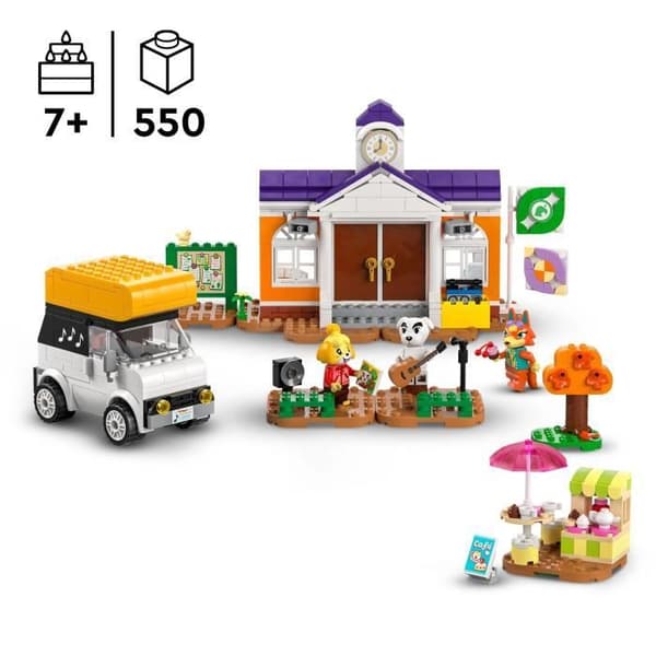 LEGO Animal Crossing 77052 Kékén konsertti aukiolla - Rakennuslelu kahvilalla