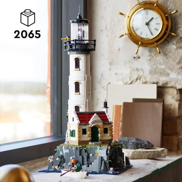 LEGO 21335 Ideas Motoriseret Fyrtårn, Eksklusivt hos Cdiscount, Gaveidé, Boligindretning, med Sømandsminifigurer, Aktivitet
