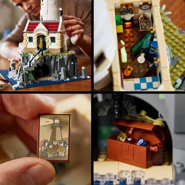 LEGO 21335 Ideas Motoriseret Fyrtårn, Eksklusivt hos Cdiscount, Gaveidé, Boligindretning, med Sømandsminifigurer, Aktivitet
