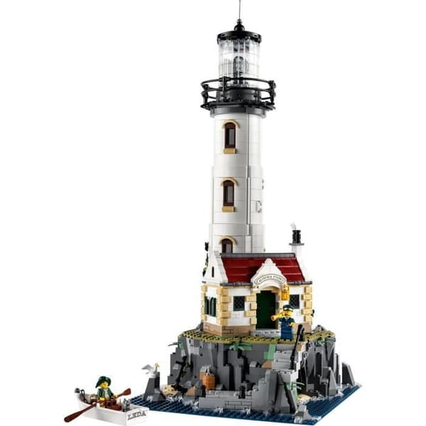 LEGO 21335 Ideas Motoriseret Fyrtårn, Eksklusivt hos Cdiscount, Gaveidé, Boligindretning, med Sømandsminifigurer, Aktivitet