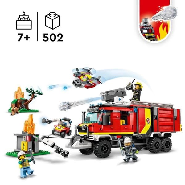 LEGO City 60374 Brandbilleksak med moderna drönare och minifigurer