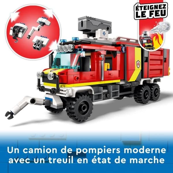 LEGO City 60374 Brandbilleksak med moderna drönare och minifigurer