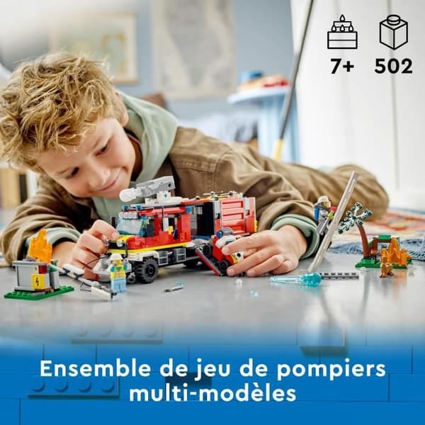 LEGO City 60374 Brandbilleksak med moderna drönare och minifigurer