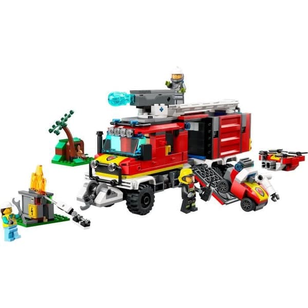 LEGO City 60374 Brandbilleksak med moderna drönare och minifigurer
