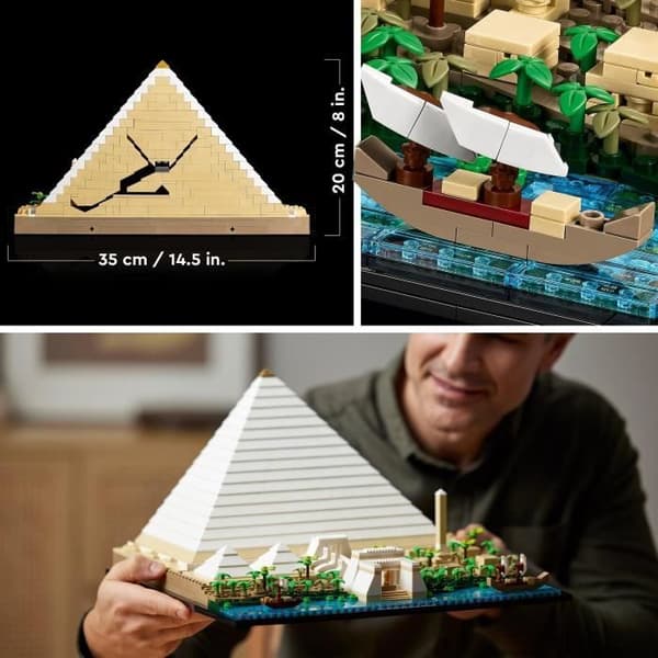 LEGO 21058 Architecture Den store pyramide i Giza, kreativ fritidsmodel til at bygge, verdensmonument og dekoration