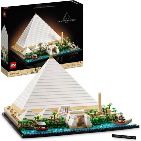 LEGO 21058 Architecture Den store pyramide i Giza, kreativ fritidsmodel til at bygge, verdensmonument og dekoration