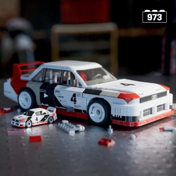 MEGA-Hot Wheels-Audi 90 Quattro IMSA GTO, 973 delar för att bygga HRY20