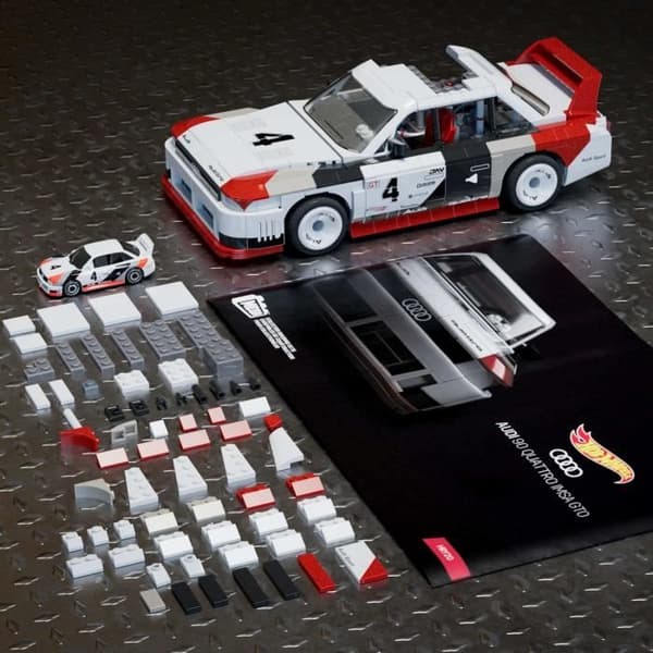MEGA-Hot Wheels-Audi 90 Quattro IMSA GTO, 973 delar för att bygga HRY20