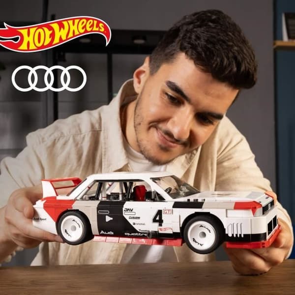 MEGA-Hot Wheels-Audi 90 Quattro IMSA GTO, 973 delar för att bygga HRY20
