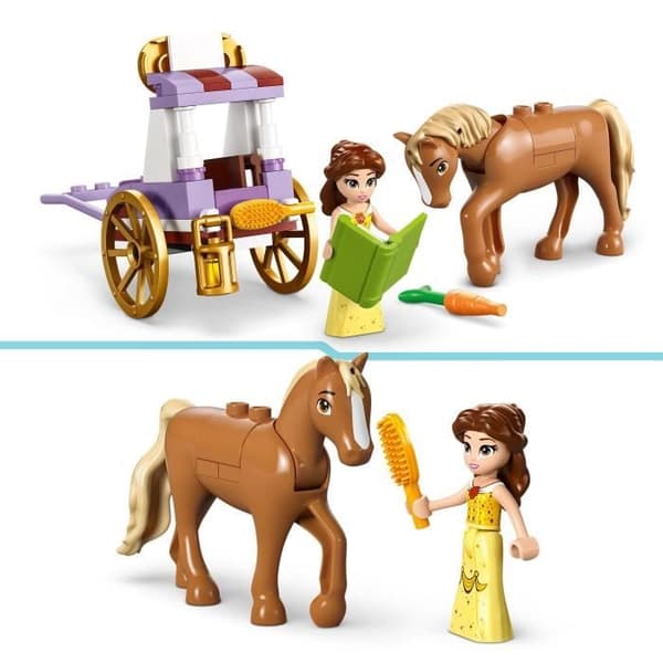 LEGO 43233 Disney Princess Belle's Story - Karet, Legetøj med Mini Prinsessedukke, Skønheden og Udyret