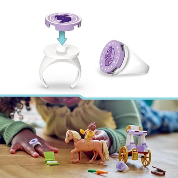 LEGO 43233 Disney Prinsessa Bellen tarina - Vaunu, Lelu miniprinsessanukella, Kaunotar ja hirviö