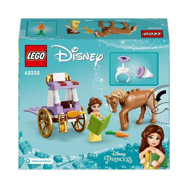 LEGO 43233 Disney Princess Belle's Story - Karet, Legetøj med Mini Prinsessedukke, Skønheden og Udyret