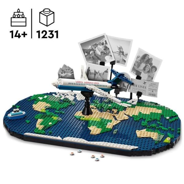 LEGO Family 41838 Reseminnen - Världskarta - Present till resenärer