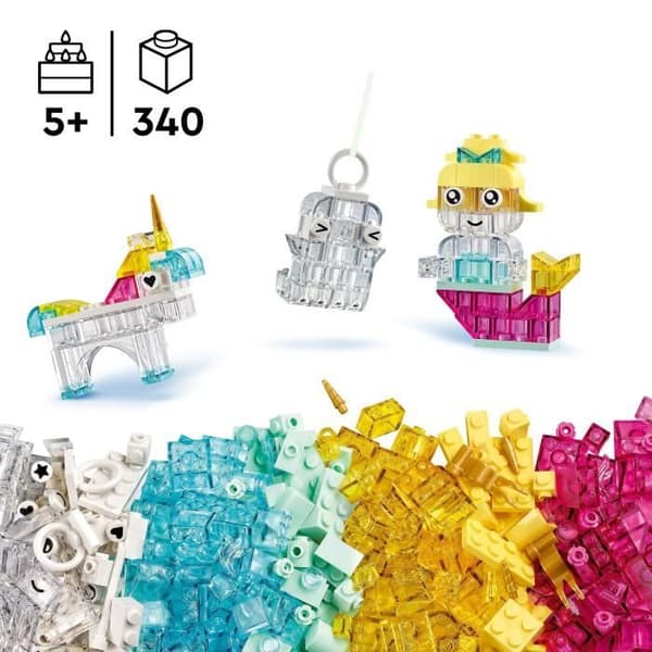LEGO Classic 11040 Taianomaiset läpinäkyvät palikat - Rakennussetti 5-vuotiaille ja sitä vanhemmille
