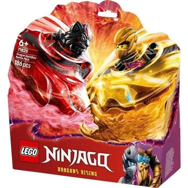 LEGO NINJAGO 71826 Spinjitzu-lohikäärmeen taistelupakkaus - Rakennussarja 6-vuotiaille ja sitä vanhemmille
