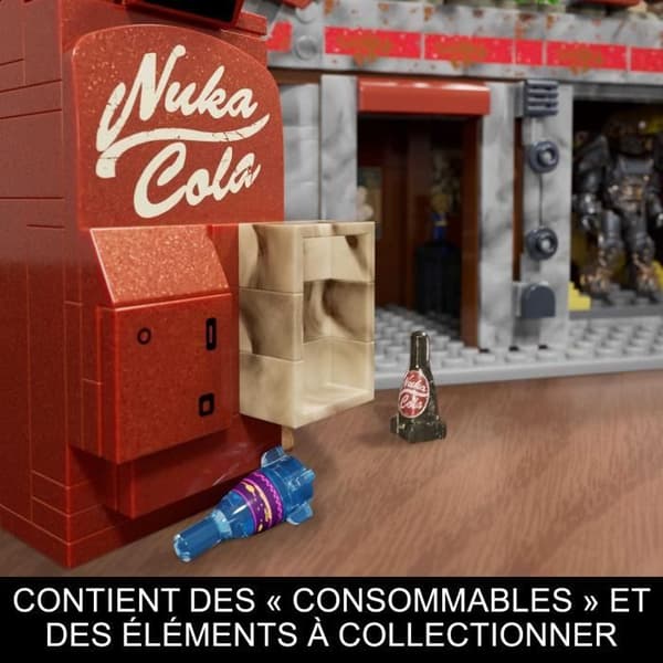 MEGA Red Rocket Fallout Truck Stop-sæt, 824 dele, 2 leddelte figurer og tilbehør HXT00