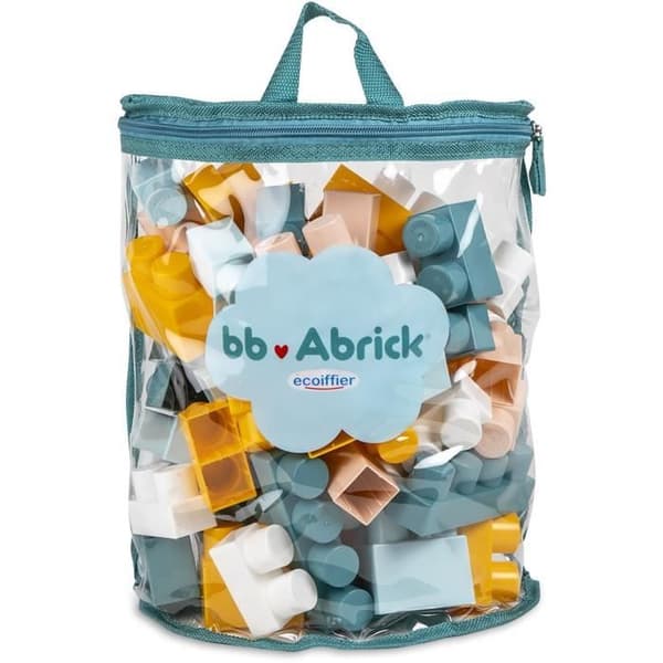 Halvmånepåse - Bygglek - ECOIFFIER - BB Abrick - 60 bitar - +12 månader