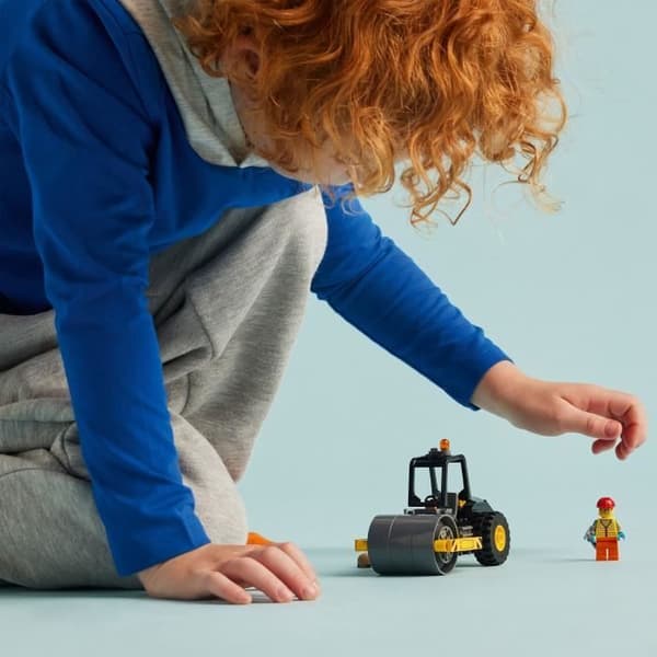 LEGO 60401 City Construction Machinery Damptromle Lastbil Legetøjsmodel med Arbejder Minifigurer