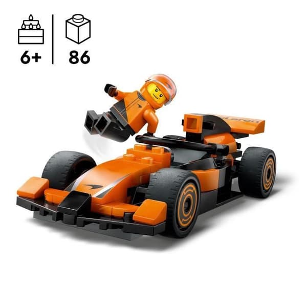 LEGO City 60442 McLaren racerbil med F1-förare - Leksak för pojkar från 6 år