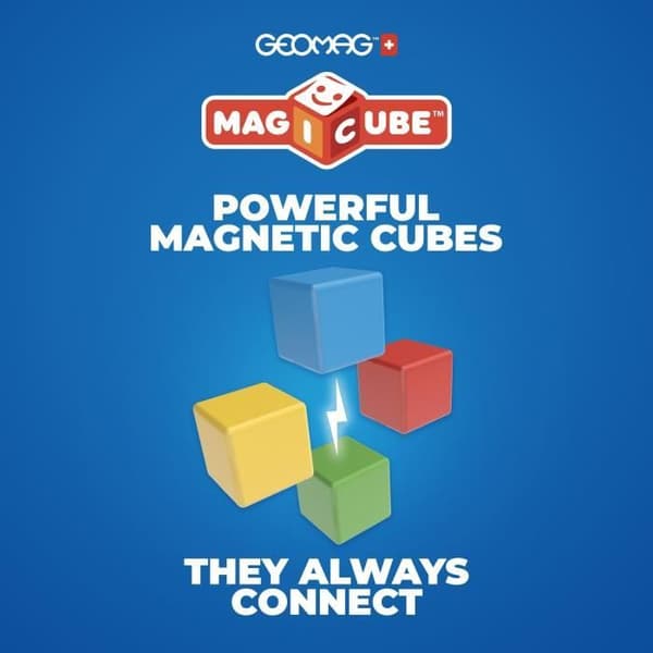 Magnetiskt byggset - GEOMAG - Magicube återvunnet kreativt set - 8 delar - Återvunnen plast - Från 1 år