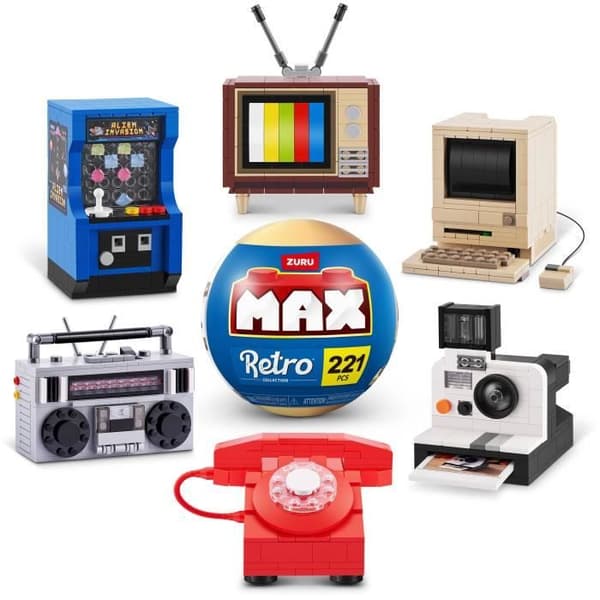 Byggesæt - ZURU - Retro - 221 dele - 6 designs - Nostalgisk atmosfære