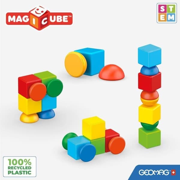Magnetiske blokke - GEOMAG - Magicube 061 - 8 stk. - Stabelbare - Genbrugsplast