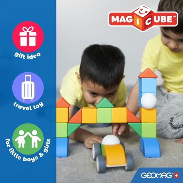 Magnetiske blokke - GEOMAG - Magicube 061 - 8 stk. - Stabelbare - Genbrugsplast