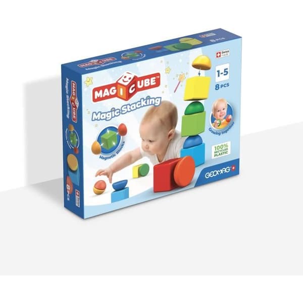 Magnetiske blokke - GEOMAG - Magicube 061 - 8 stk. - Stabelbare - Genbrugsplast