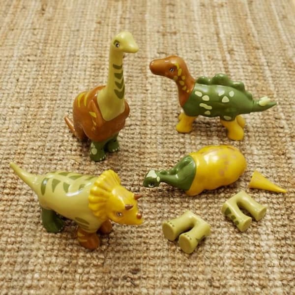 Magneettilelu - KLEIN - 4 isoa hauskaa palapelidinosaurusta, 1+ - Stimuloi luovuutta ja kädentaitoja!