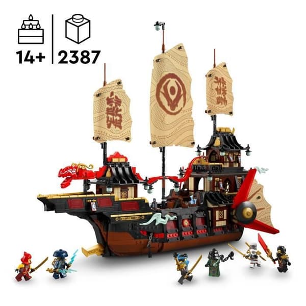 LEGO NINJAGO 71848 Bounty Temple - Byggset för pojkar från 14 år - Båt