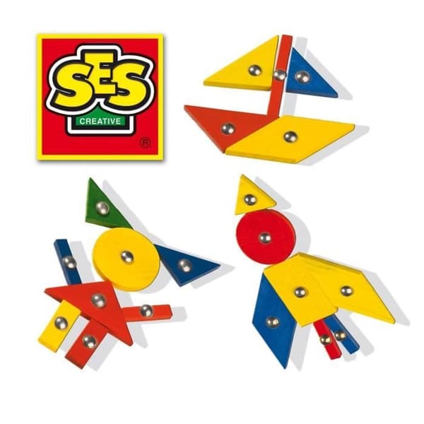 Originalt Tap Tap-spil - SES CREATIVE - 32 træbrikker - Blandet - fra 3 år