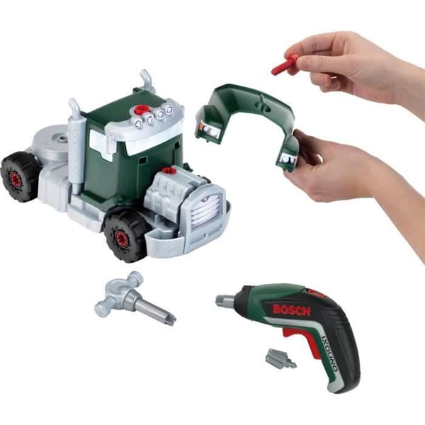 Tee-se-itse-lelu - KLEIN - Bosch DIY-kuorma-auto koottavaksi/purettavaksi - Rakennussarja, jossa on yli 80 osaa.