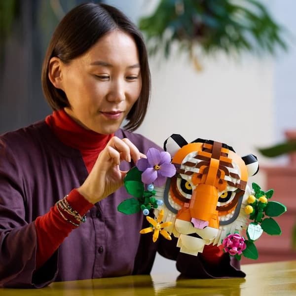 LEGO Art 31217 Faunasamling – Tigrar - Vuxenset - Väggdekoration med blommor