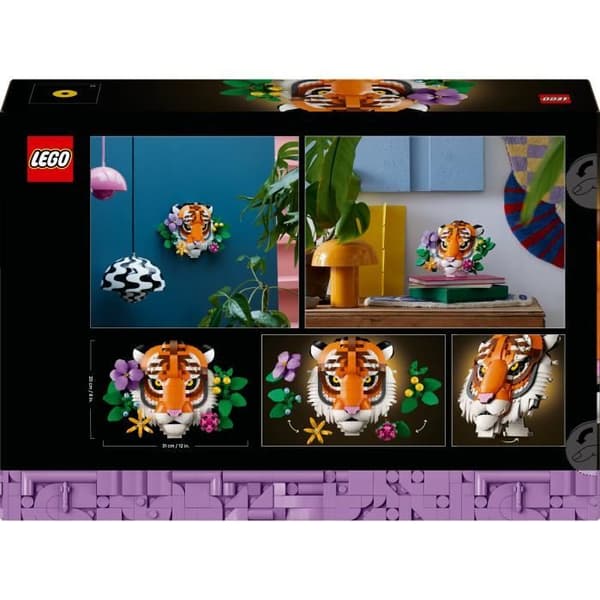 LEGO Art 31217 Faunasamling – Tigrar - Vuxenset - Väggdekoration med blommor