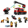 Miniatyrbild 4 av 6: LEGO® 60414 City brandstation och brandbil, hundfigurleksak och 5 minifigurer, barngåva