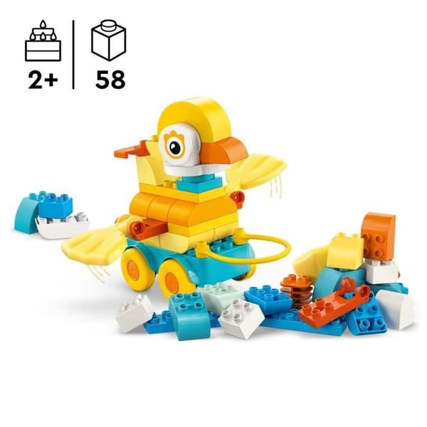 LEGO DUPLO Min Stad 10448 Djur På Hjul 3-I-1 - Byggset För Barn Från 2 År – Hund