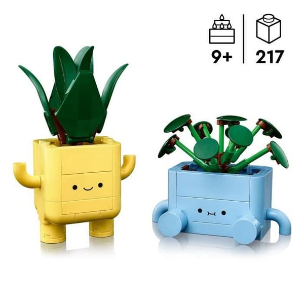 LEGO Botanicals 10349 Små Leende Växter - Byggset för flickor, 9 år