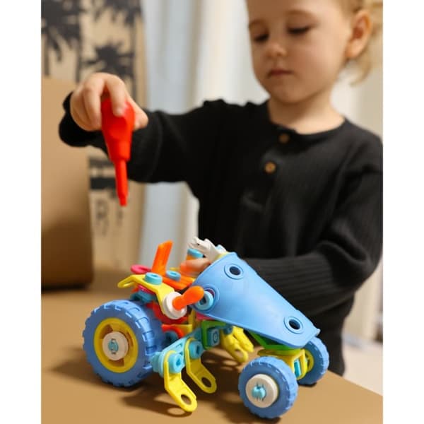 WOOPIE 6-i-1 STEM Byggfordon Kloss-set